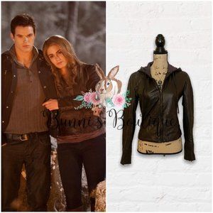 Rosalie Hale's Lucky Brand Hooded Leather Jacket